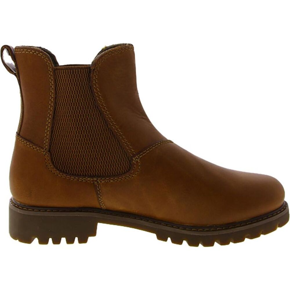 Eastland Womens Ida Tan Leather Pull On Ankle Chelsea Boots Shoes NWT - Picture 3 of 3